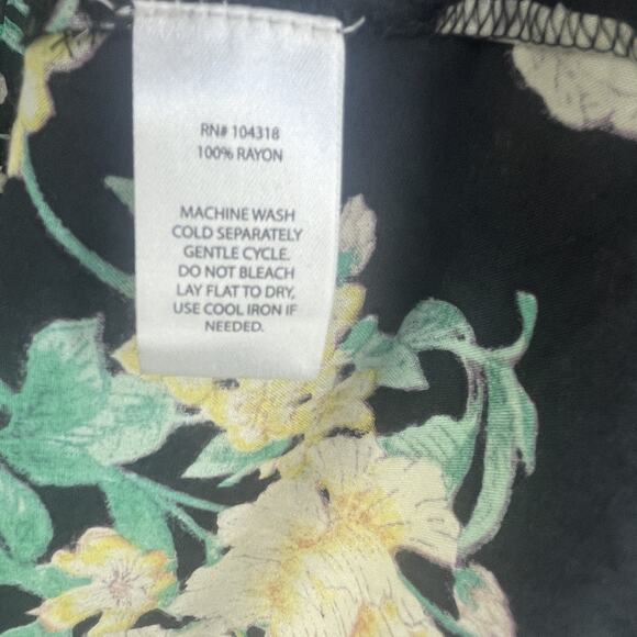 Derek Heart Skirt Shorts Womens Jr M Black Floral Maxi Flowing Boho Lightweight - Picture 10 of 11